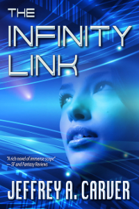 Ebook cover for The Infinity Link, images by Kran Kanthawong and Branislav Ostojic/Dreamstime; cover design by Maya Kaathryn Bohnhoff